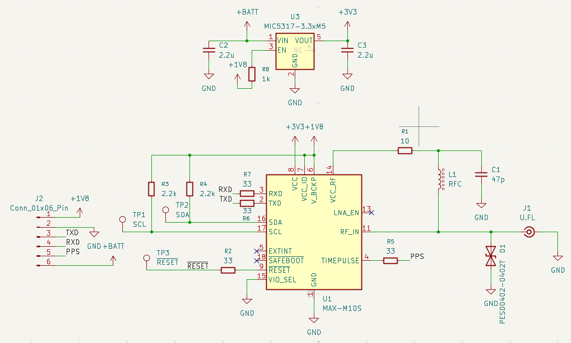 Custom GNSS module pcb.